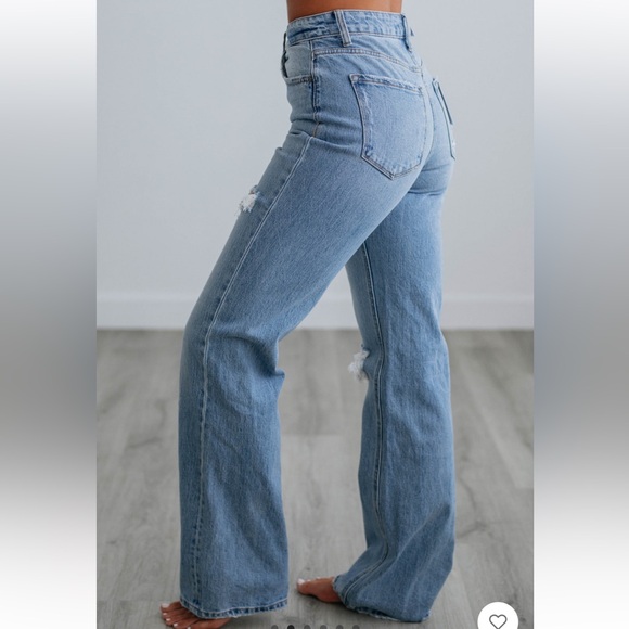 ❤️ Vervet jeans in style Leona size 25 high rise straight leg distressed - Picture 3 of 3